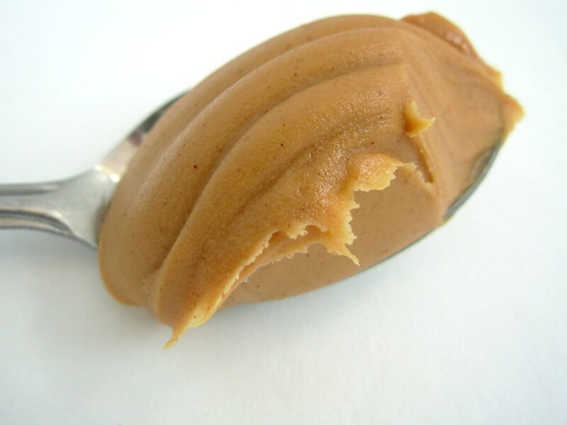 A spoonful of peanut butter. 