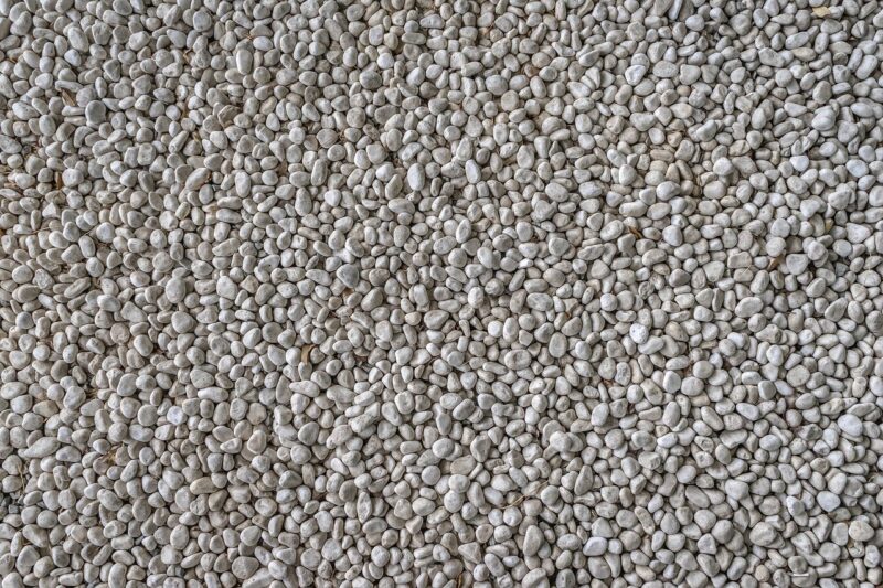 Clean white gravel.