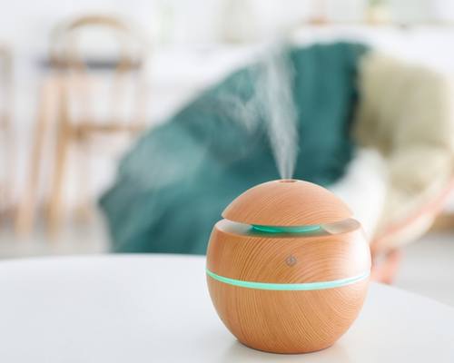 Essential oil room aromatherapy diffuser in a human environment